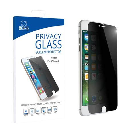 Rhino Privacy Tempered Glass Screen Protector Cover for Apple iPhone 7 ...