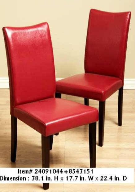 Cherry Red Leather Dining Chairs | Cottage Industry