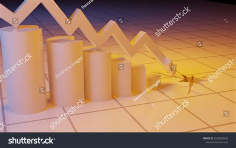 Graphs Representing Stock Market Crash 3d Stock Illustration 2020598930 ...