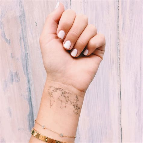World Map Temporary Tattoo World Map Tattoos Simple Wrist Tattoos The 43470 | Hot Sex Picture