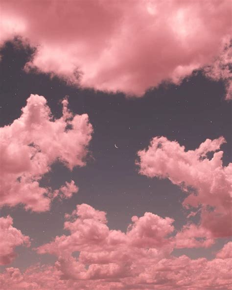Aesthetic Pink Clouds Desktop Wallpaper