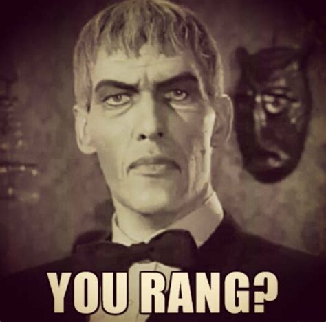 The Addams Family ~ Lurch - You rang? | Ted cassidy, Halloween memes, Addams family