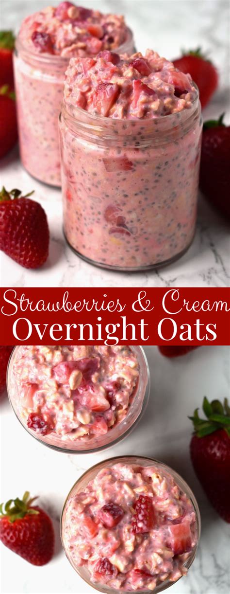 Overnight Oats Receita, Overnight Oats Recipe Breakfast, Overnight Oats Healthy, Strawberry ...
