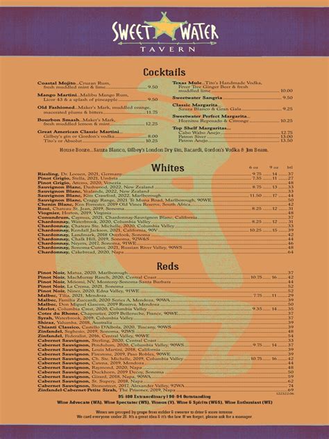 Sweetwater Tavern's Menu | PDF | Ale | Hops