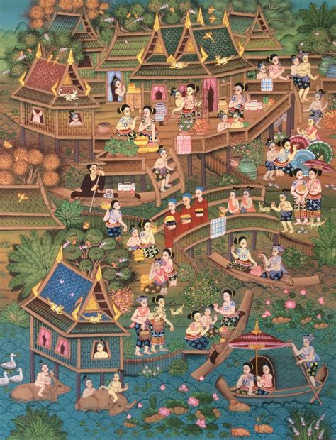 Thai Culture Painting - Tradtional Thai Paintings Gallery | Royal Thai Art