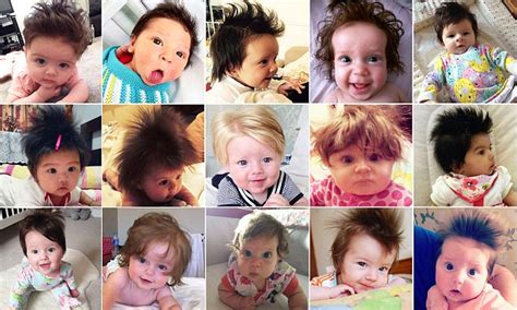 Parents reveal their babies with full heads of hair | Daily Mail Online