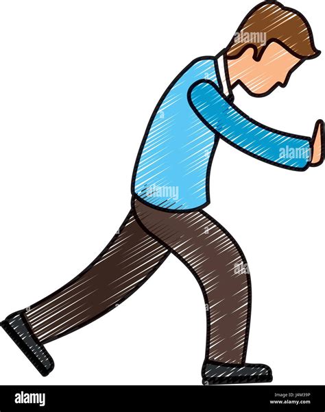 Man pushing cartoon Stock Vector Image & Art - Alamy