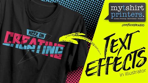 Adobe Illustrator Tutorials Vector Text Effects for Awesome T Shirt Designs - YouTube