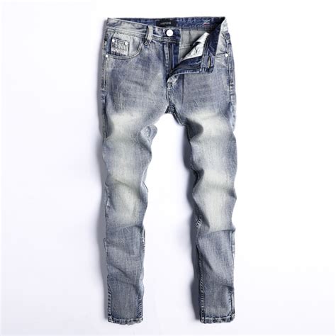 Italian Style Fashion Men's Jeans High Quality Blue Color Slim Fit Classical Jeans Stretch Denim ...