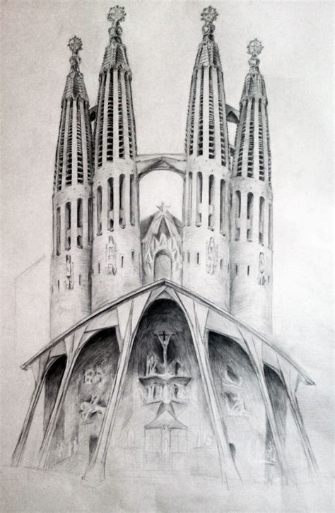 Sagrada Familia Drawing at PaintingValley.com | Explore collection of ...