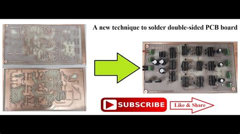 Double sided PCB board, an exciting way for soldering - YouTube