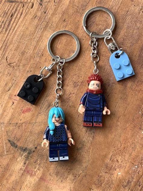 Mahiyuji Sukuna Jujutsu Anime Handmade Minifigure Keychain Set Custom Friendship Couple Mahito ...