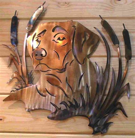 Lab Dogs & Ducks. HartCrafters custom metal art is hand-crafted metal ...