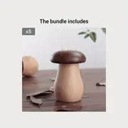 Cute Mushroom Appearance Practical Solid Wood Toothpick - Temu