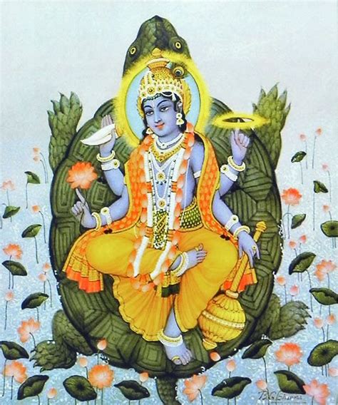 Kurma Avatar - Incarnation of Vishnu (Reprint on Paper - Unframed) Om Namah Shivaya, Art Krishna ...