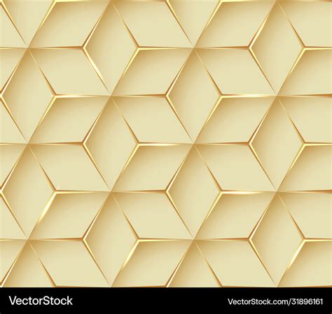 Abstract gold geometric 3d texture background Vector Image