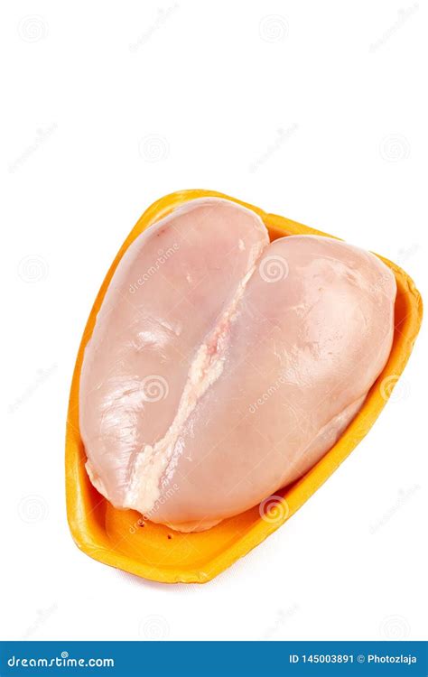 Chicken White Breast Meat Isolated Above White Background Stock Image ...