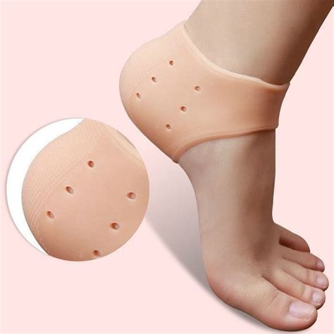 1 Pair Silicone Heel Protector Anti-Crack Anti-Chapped Toe Socks Set ...