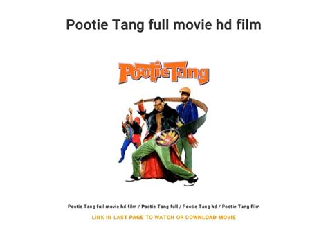 Pootie Tang full movie hd film