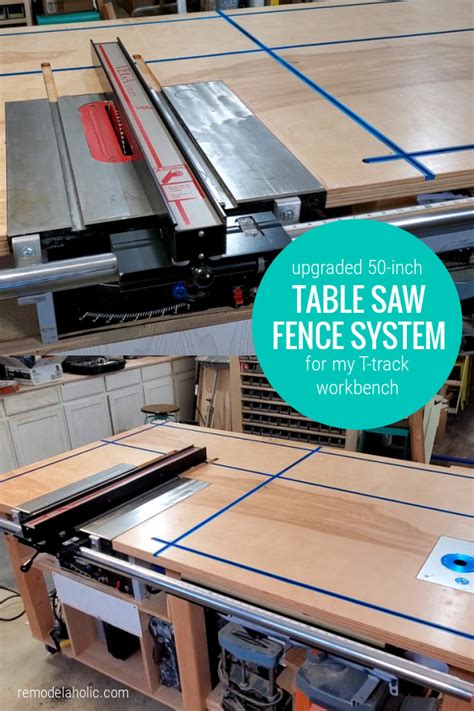 Table Saw Fence Upgrade on Our DIY Workbench | Remodelaholic