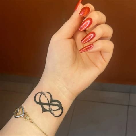 Double Infinity Tattoos, Heart With Infinity Tattoo, Infinity Tattoo On ...