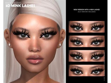 3D MINK LASHES VERSION 3 by BADDDIESIMS | Sims 4, Sims, Sims 4 cc eyes