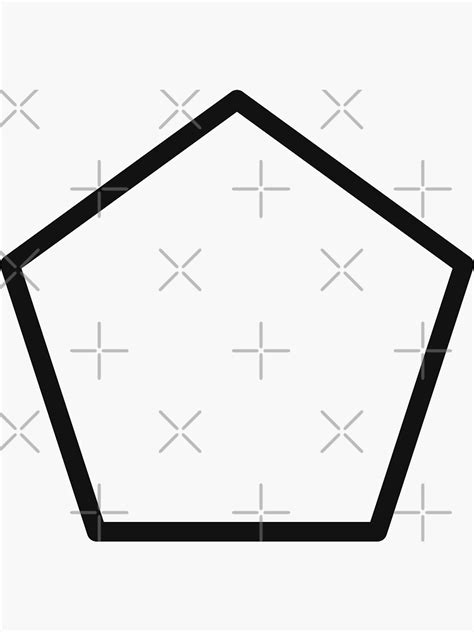 "Pentagon shape geometry mathematics" Sticker for Sale by quali-shirts ...