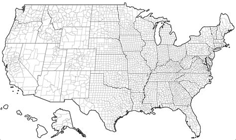 Blank Us County Map (Updated) - Imgur - Printable County Maps ...