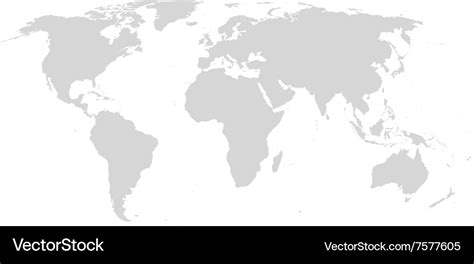 World map gray Royalty Free Vector Image - VectorStock