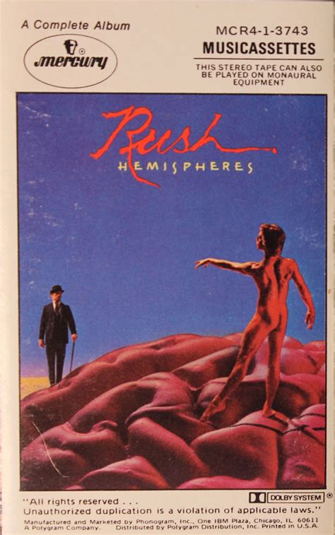 Rush - Hemispheres (1978, Cassette) | Discogs