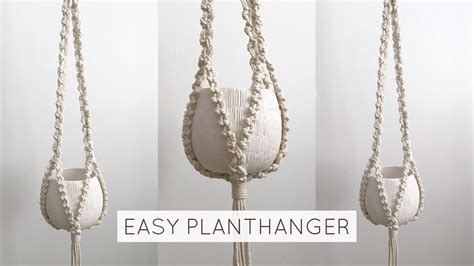 DIY: EASY MACRAME PLANT HANGER | MACRAME PLANTHANGER TUTORIAL (step by ...