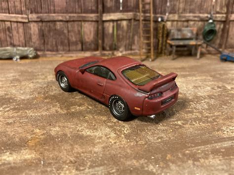 Toyota Supra Customized 1/64 Scale Diecast Car. Custom Barn Find Style ...