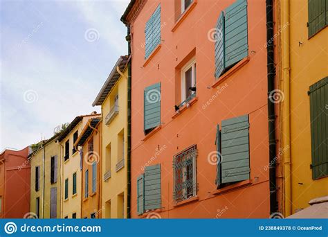 View of Streets of Collioure Coastal Village Colorful Street in the ...