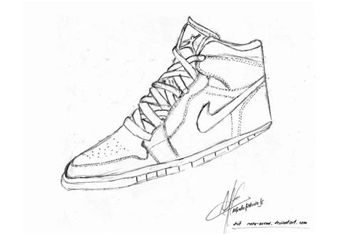 Nike Shoe Drawing at PaintingValley.com | Explore collection of Nike ...