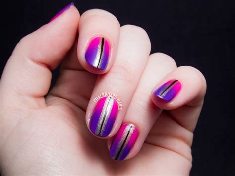 Purple And Pink Gradient Nail Art
