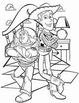 Coloring Buzz And Woody Handshake Toy Story P With Sheriff  sketch template