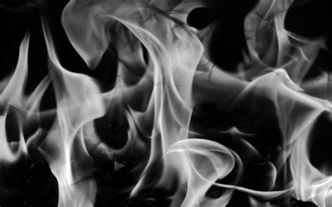 grey fire texture black white flame blaze danger photo - Texture X