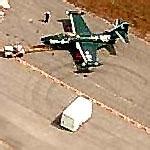 Grumman F9F-5 'Panther' towed into place in Titusville, FL (Google Maps)