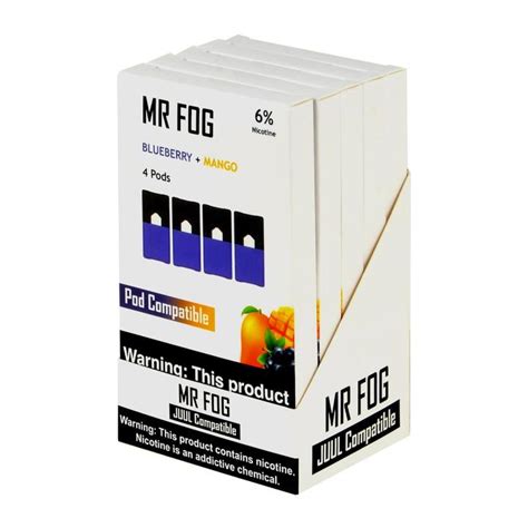 Mr Fog Blueberry Mango 4 Pods - ZiiP Pods In Stock - Compatible Juul Low Price Online – Ziip Stock