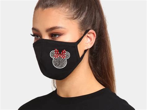 Minnie Mouse Face Mask Filled With Bling - Etsy