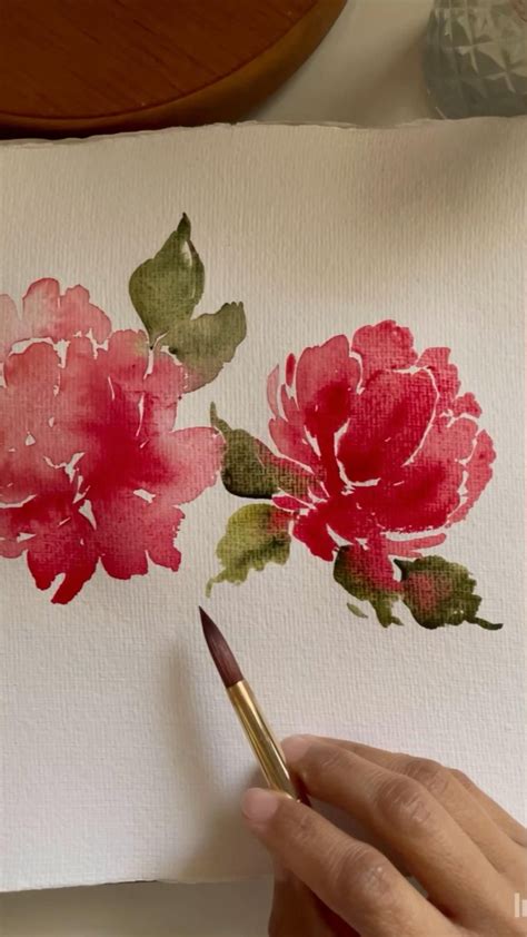 Watercolor peony painting – Artofit