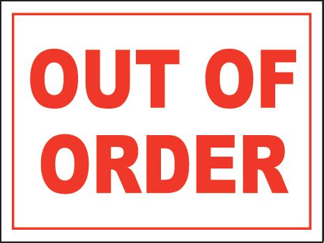 Out of Order Sign R5337 | Out of order sign, Signs, Family wood signs