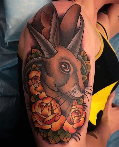 Jackalope Tattoo by Jasmine Worth | Remington Tattoo Parlor