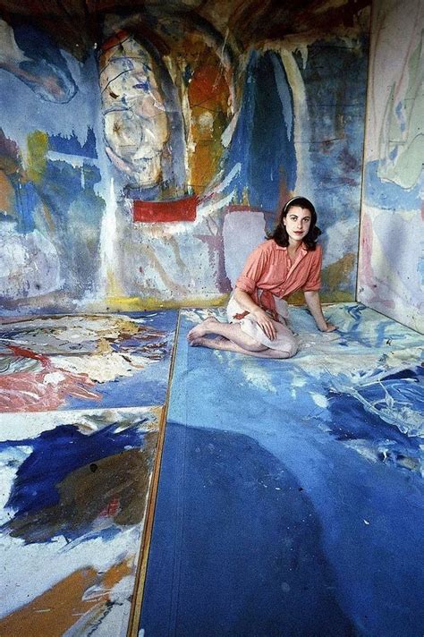 Helen Frankenthaler in her studio : ArtHistory | Artist art, Abstract artists, Abstract ...