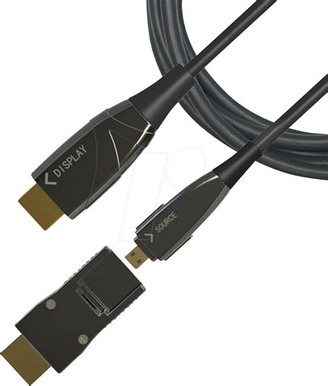 ICOC-HDMIHY2D100: Active Optical HDMI Cable (AOC), 4K 60Hz, Micro D > HDMI A, 100 at reichelt ...