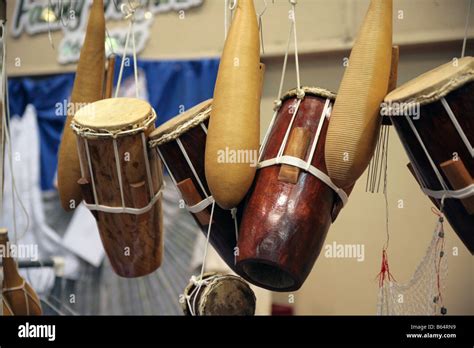 Traditional musical instruments from Panama on display and on sale at a ...