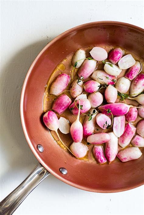 Ghee Braised Radishes & Thyme {via heartbeet kitchen} French Breakfast Radish, Yummy Breakfast ...