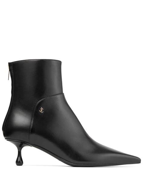 Jimmy Choo Cycas 50mm Leather Ankle Boots - Farfetch