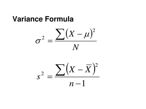 PPT - Variance Formula PowerPoint Presentation, free download - ID:7084253