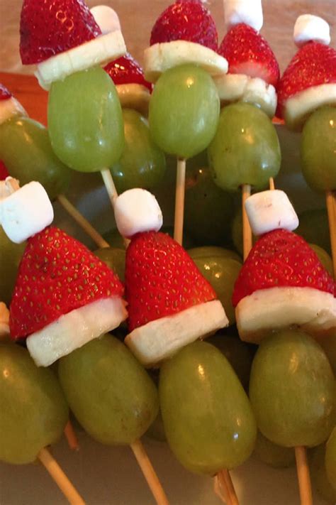 Grinch Kabobs | Recipe | Christmas food, Christmas snacks, Christmas treats